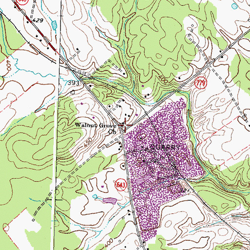 Topographic Map of Walnut Grove Church, VA