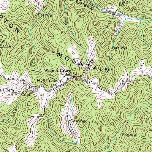 Topographic Map of Walnut Grove School, VA