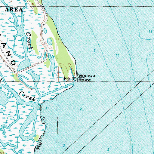 Topographic Map of Walnut Point, VA