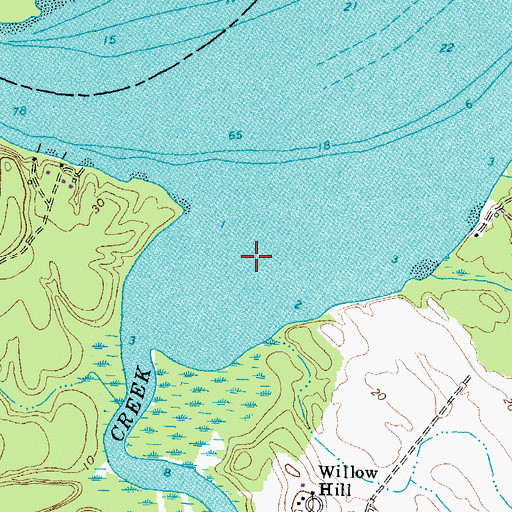 Topographic Map of Wards Creek, VA