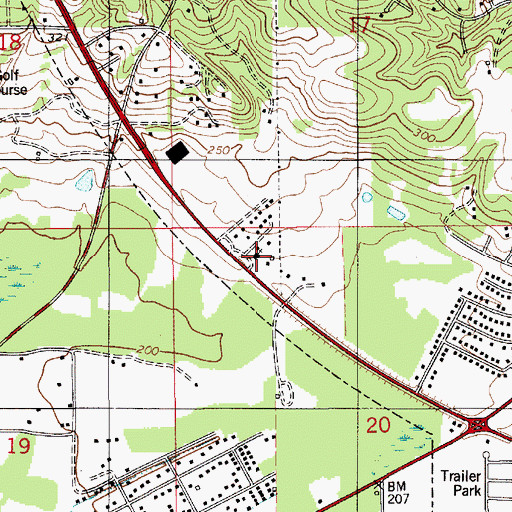 Topographic Map of Prattville Missionary Baptist Church, AL