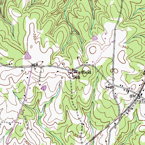 Topographic Map of Warfield School, VA