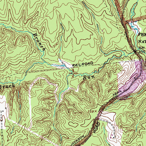 Topographic Map of Wash Branch, VA