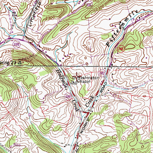 Topographic Map of Washington Chapel, VA