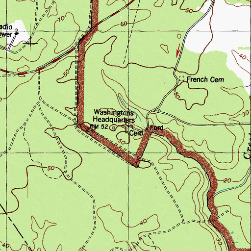 Topographic Map of Washington Headquarters, VA
