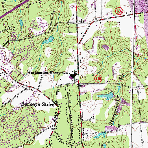 Topographic Map of Washington - Henry Elementary School, VA