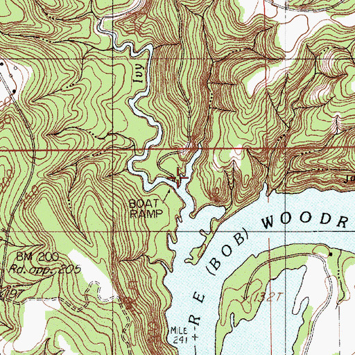 Topographic Map of R E Bob Woodruff Park, AL