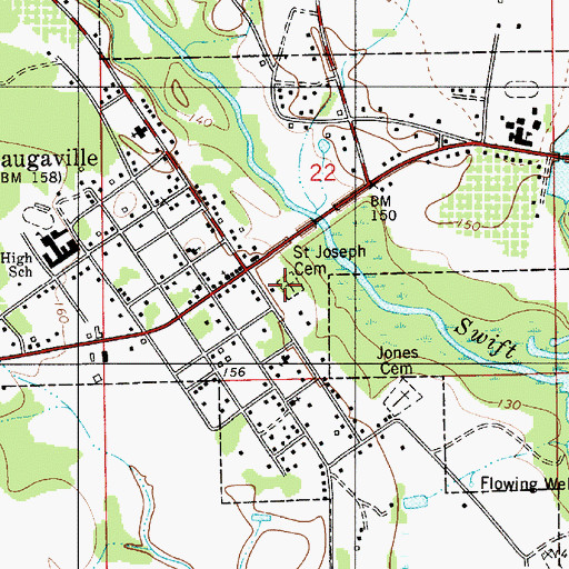 Topographic Map of Saint Joseph Cemetery, AL