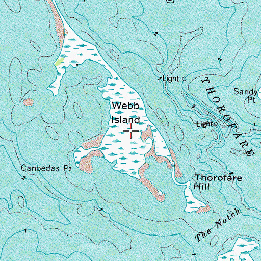 Topographic Map of Webb Island, VA
