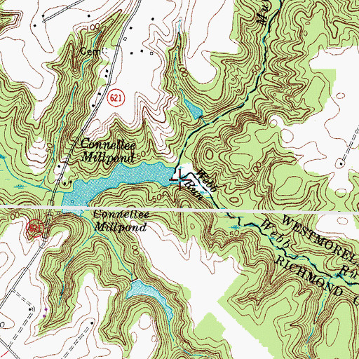 Topographic Map of Webb Run, VA