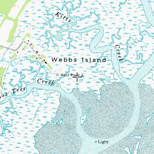 Topographic Map of Webbs Island, VA