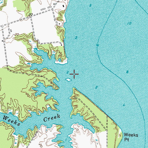 Topographic Map of Weeks Creek, VA