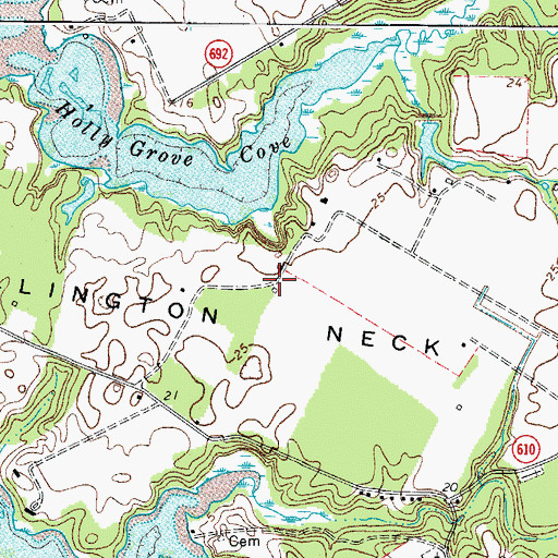 Topographic Map of Wellington Neck, VA