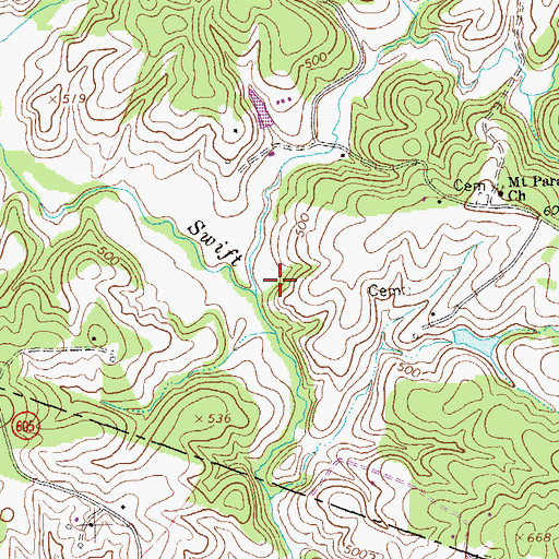 Topographic Map of Welsh Run, VA