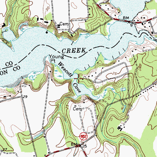 Topographic Map of Wescott Cove, VA