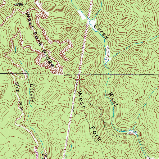 Topographic Map of West Fork Ridge, VA