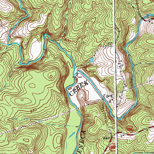 Topographic Map of West Little Seneca Creek, VA