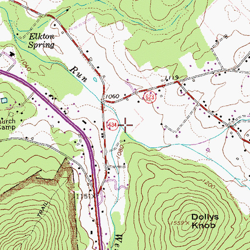 Topographic Map of West Swift Run, VA