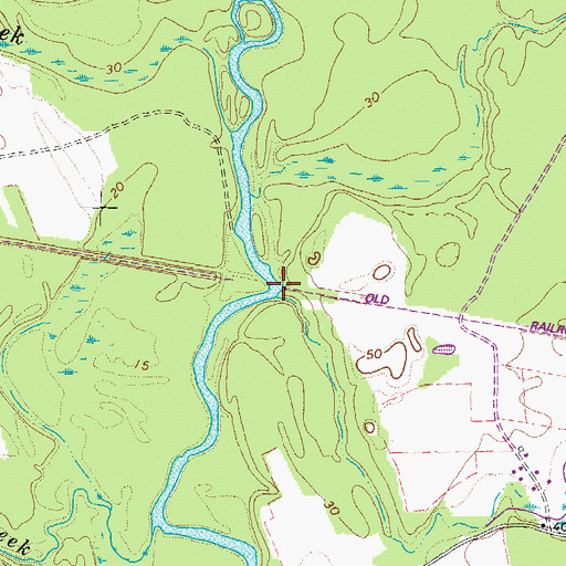 Topographic Map of Westbrook Bridge, VA