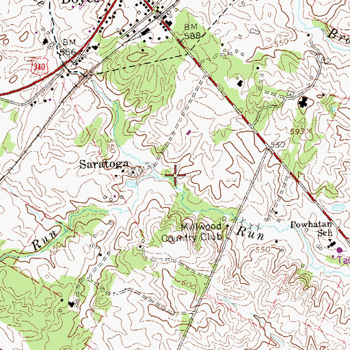 Topographic Map of Westbrook Run, VA