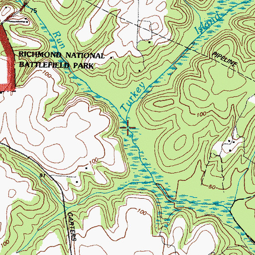 Topographic Map of Western Run, VA