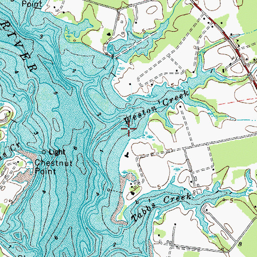 Topographic Map of Weston Creek, VA