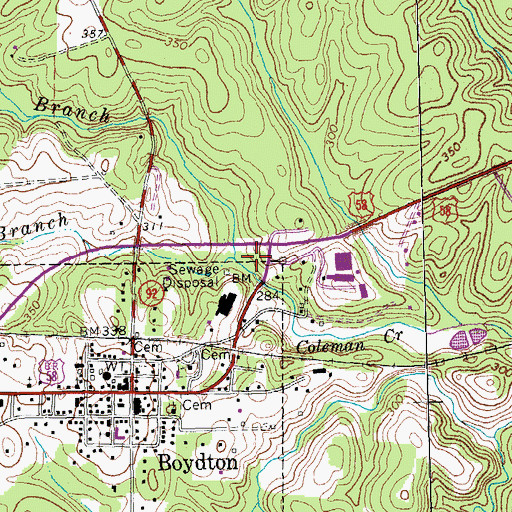 Topographic Map of Whetstone Branch, VA