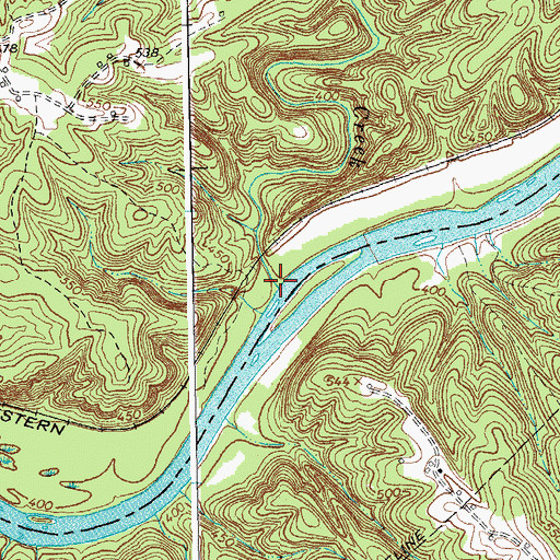 Topographic Map of Whipping Creek, VA
