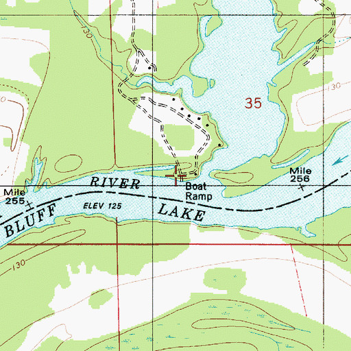 Topographic Map of Stricklands Landing, AL