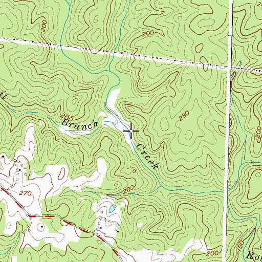 Topographic Map of Whit Branch, VA