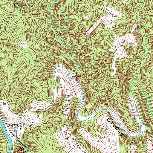 Topographic Map of White Branch, VA