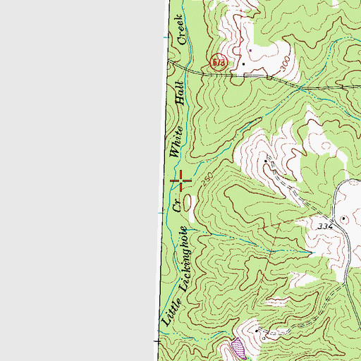 Topographic Map of White Hall Creek, VA