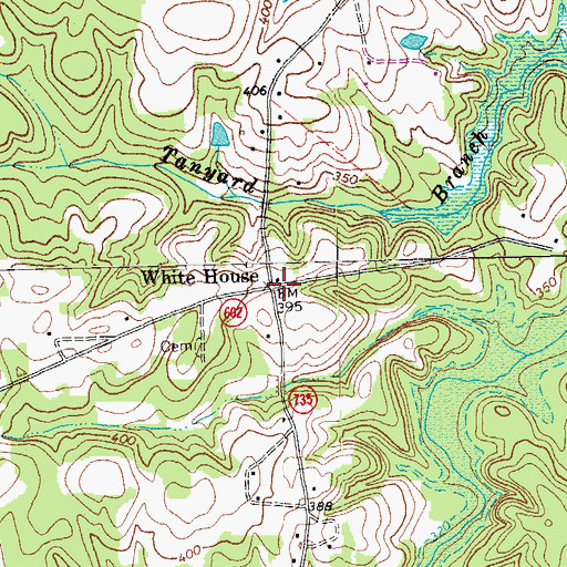 Topographic Map of White House, VA