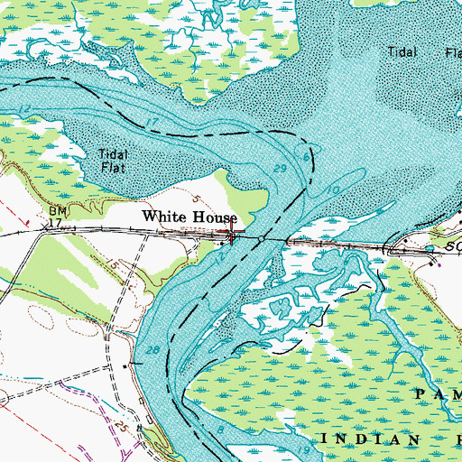 Topographic Map of White House, VA