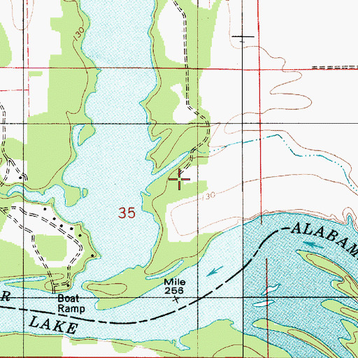 Topographic Map of Swift Creek Park, AL