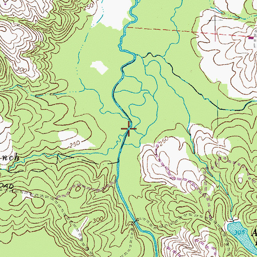 Topographic Map of White Oak Branch, VA