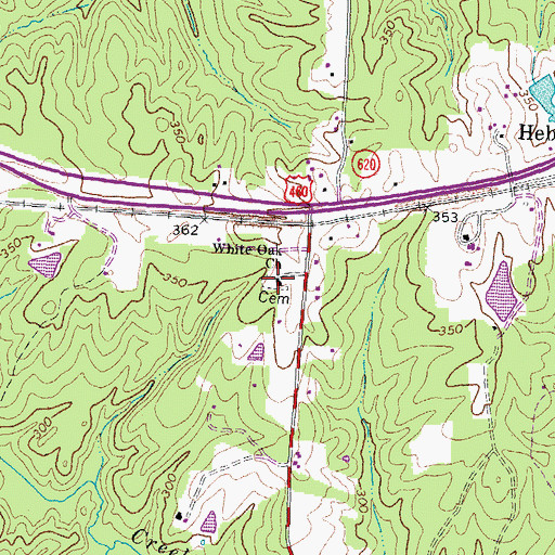 Topographic Map of White Oak Church, VA