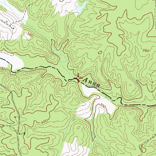 Topographic Map of White Oak Creek, VA