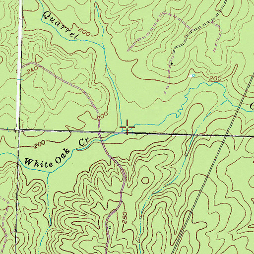 Topographic Map of White Oak Creek, VA