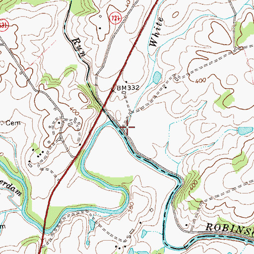Topographic Map of White Oak Run, VA