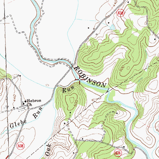 Topographic Map of Whiteoak Run, VA