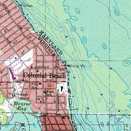 Topographic Map of White Point, VA