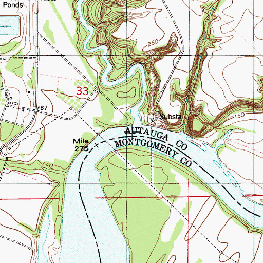 Topographic Map of Washington (historical), AL