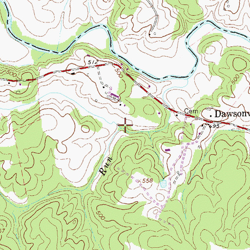 Topographic Map of White Run, VA