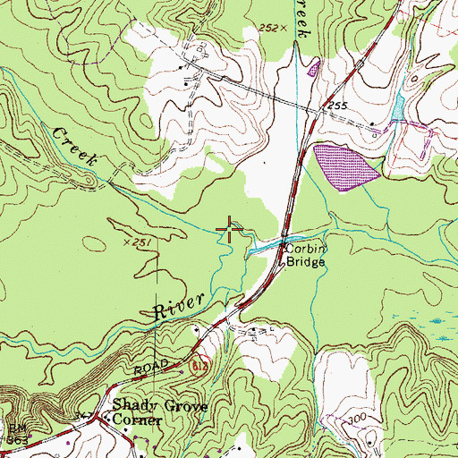 Topographic Map of Whitehall Creek, VA