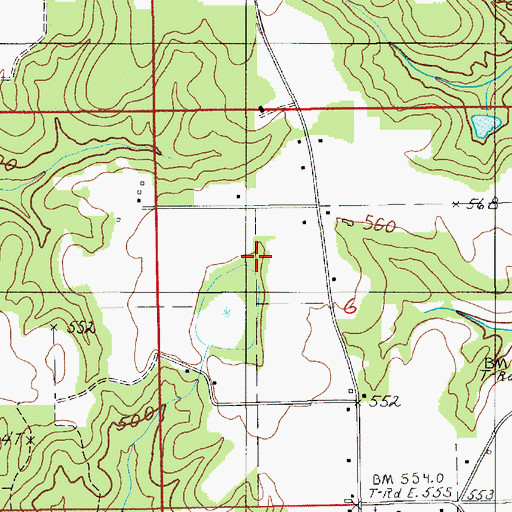 Topographic Map of White Spring, AL