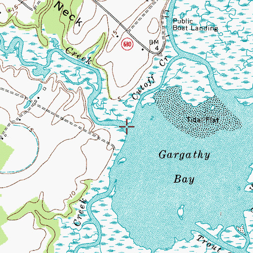 Topographic Map of Whites Creek, VA