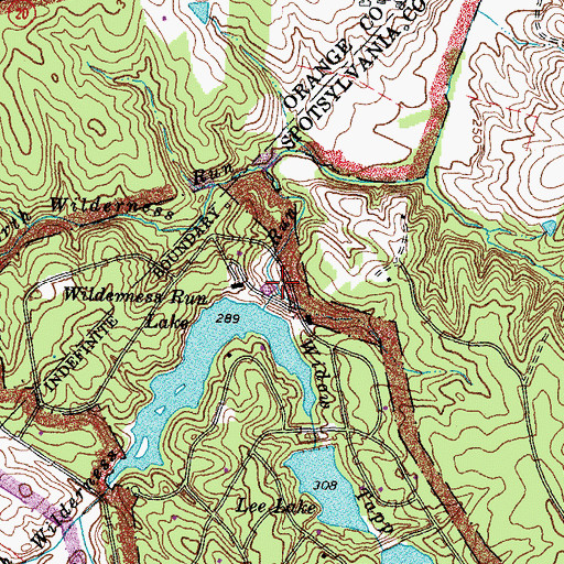 Topographic Map of Widow Tapp Spring Drain, VA