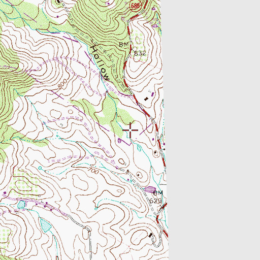 Topographic Map of Wildcat Hollow, VA