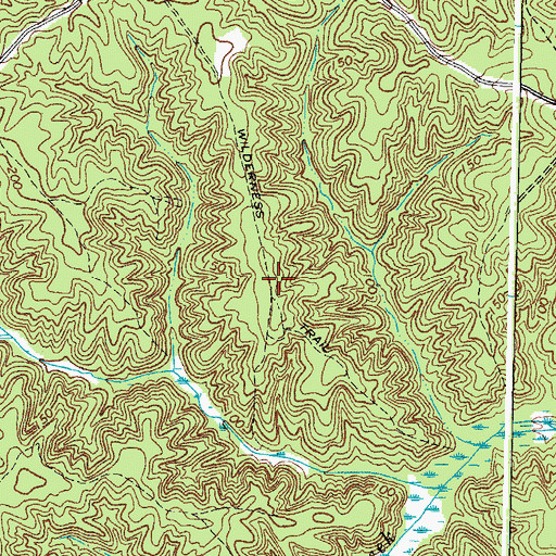 Topographic Map of Wilderness Trail, VA